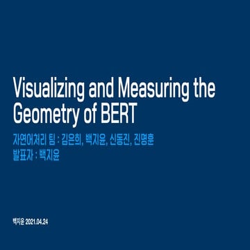 visualizing and measuring the geometry of bert