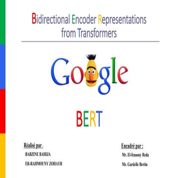 Bidirectional Encoder Representations from Transformers | PPTX