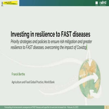 Investing in resilience to fast diseases
