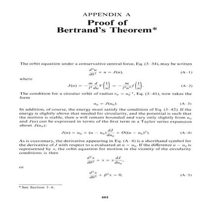 Bertrand theorem