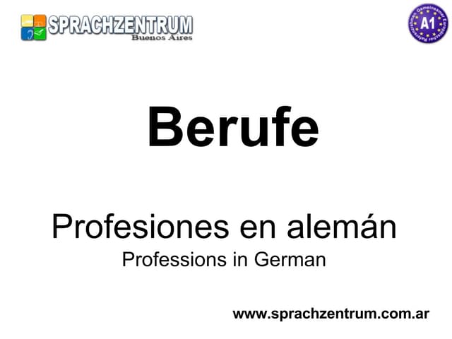 Berufe - professions in German