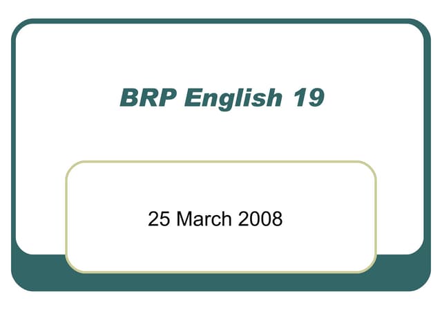 Berufsreife Englisch