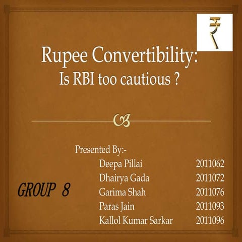 Rupee convertability