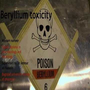 Beryllium toxicity