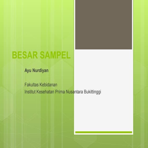 Cara menghitung besar Sampel Statistik.ppt