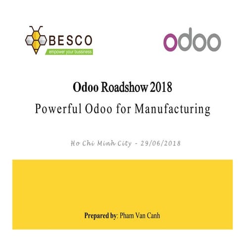 Powerful Odoo ERP for Manufacturing