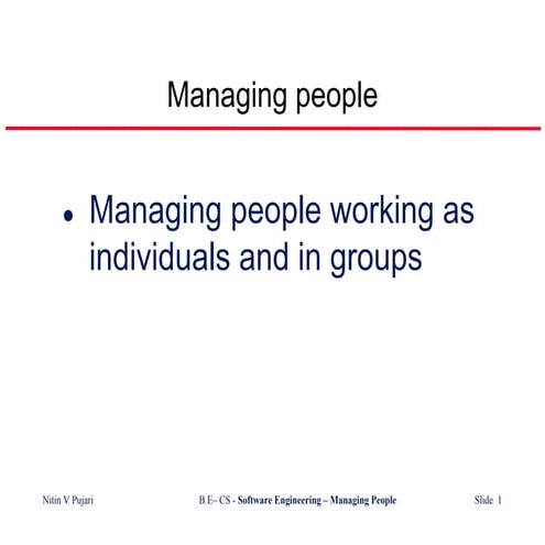 Managing People