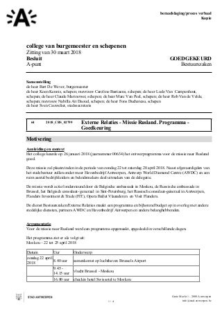 Bart De Wever op missie naar Rusland