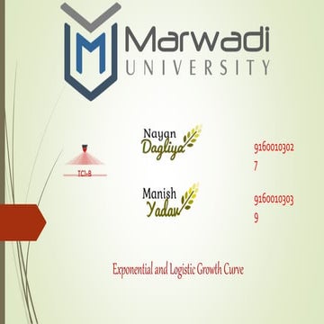Exponential and Logistics Growth Curve - Environmental Science