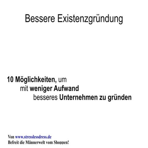 Bessere  Existenzgruendung