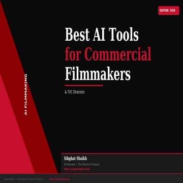 Best AI Tools for Commercial Filmmakers & TVC Directors in 2026 | PDF