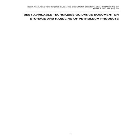 storage and handling of petroleum products 