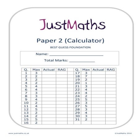 Best guess-paper-2-foundation