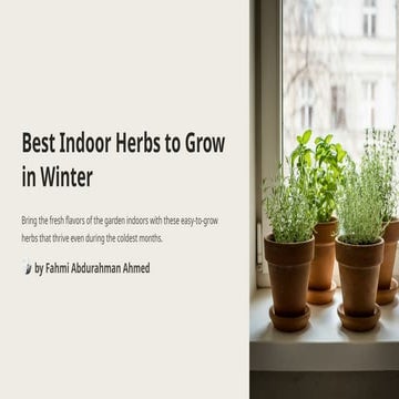10 Best Indoor Herbs to Grow in Winter: Complete Growing Guide 2024 | PPT