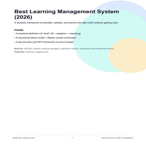 Best Learning Management System 2026 - Skyprep | PDF