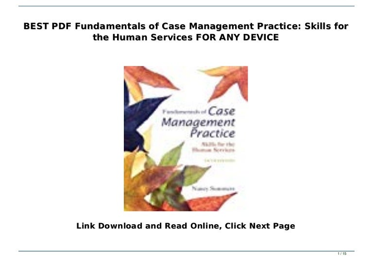 BEST PDF Fundamentals of Case Management Practice Skills for the Hum…