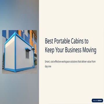 Best Portable Cabins to Keep Your Business Moving | Modular Portable ...