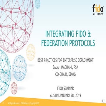 Integrating FIDO & Federation Protocols