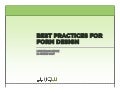 Best Practices for Form Design