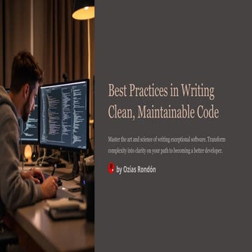 Best-Practices-in-Writing-Clean-Maintainable-Code | PPT