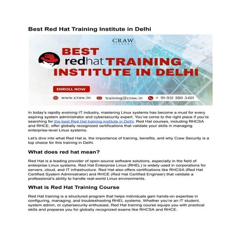 RedHat Certification Track | PDF