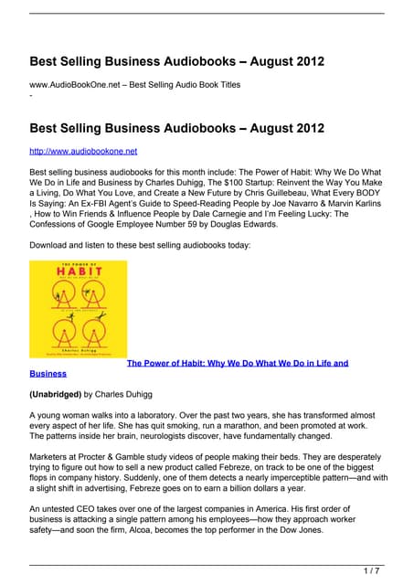 Best business audio books on itunes