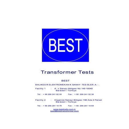   Best-transformer-test-procedures-en