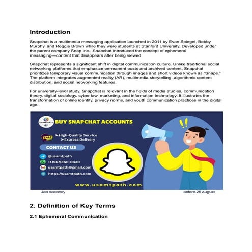 Online Power and Resistance: Snapchat Policy Primer | PDF