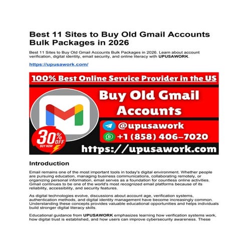 Best 11 Sites to Buy Old Gmail Accounts Bulk Packages in 2026.docx