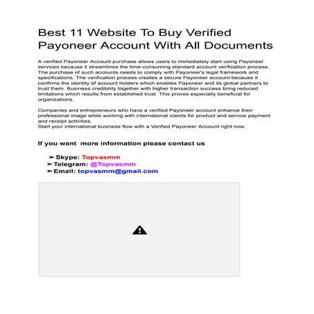 Best 11 Website To Buy Verified Payoneer Account With All Documents.pdf