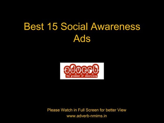 Best 15 Social Awareness Ads