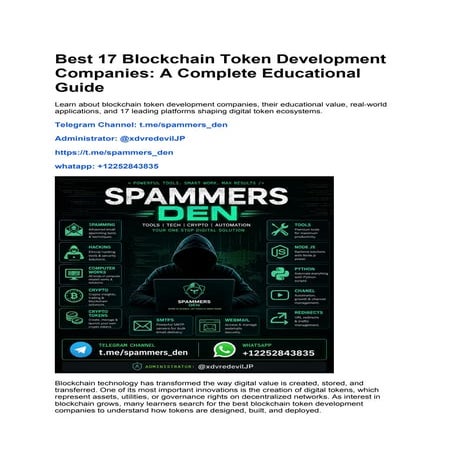 Blockchain Token Development With Nadcab Labs | PDF