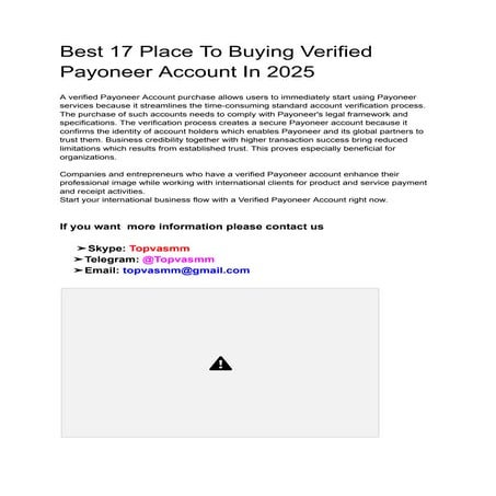 Best 17 Place To Buying Verified Payoneer Account In 2025.pdf