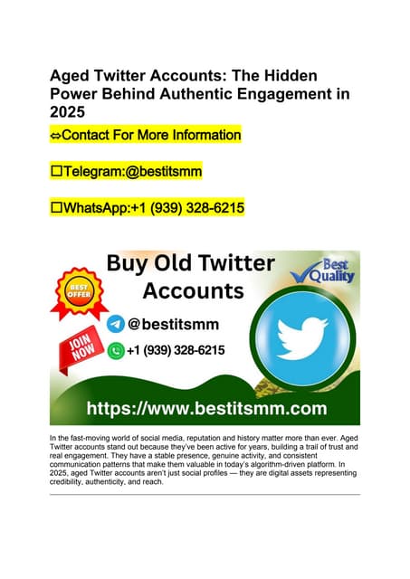 Best 200 Place to Twitter Accounts (X Old & Verified).docx