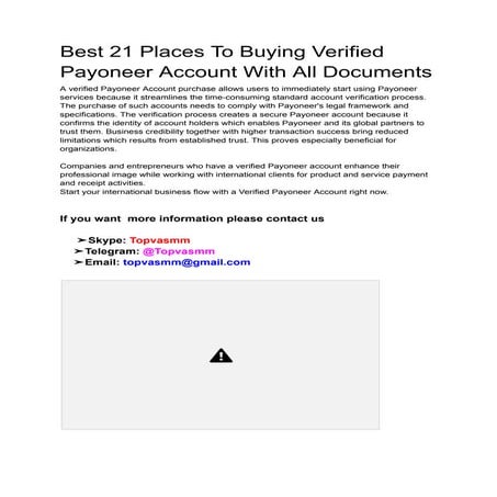 Best 21 Places To Buying Verified Payoneer Account With All Documents.pdf