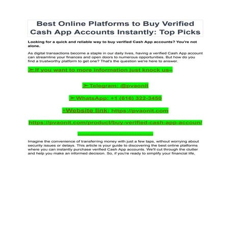Best 5 Sites for Verified Cash App Accounts – BTC & Instant Delivery.pdf
