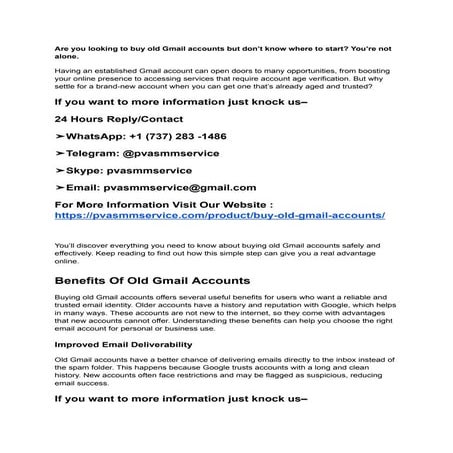 Best 5 Site To Buy Old Gmail Accounts (PVA And Bulk).pdf