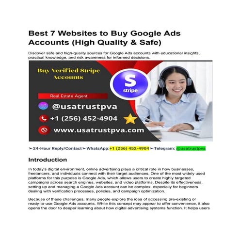 Top 10 Trusted Sources to Buy Google Ads Accounts in 2026 | PDF