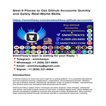 Best 9 Places to Get Github Accounts Quickly and Safely Real-World ...