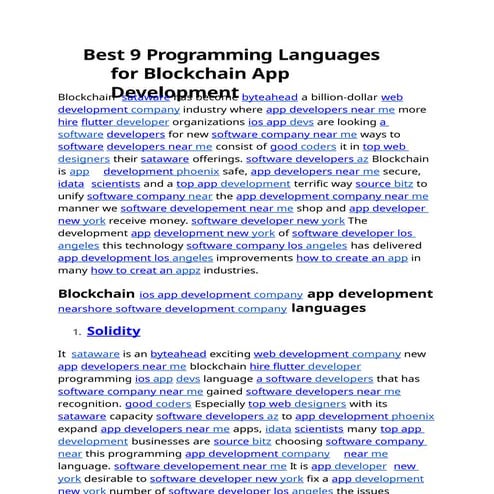 Best 9 Programming Languages for Blockchain App Development (1).pptx