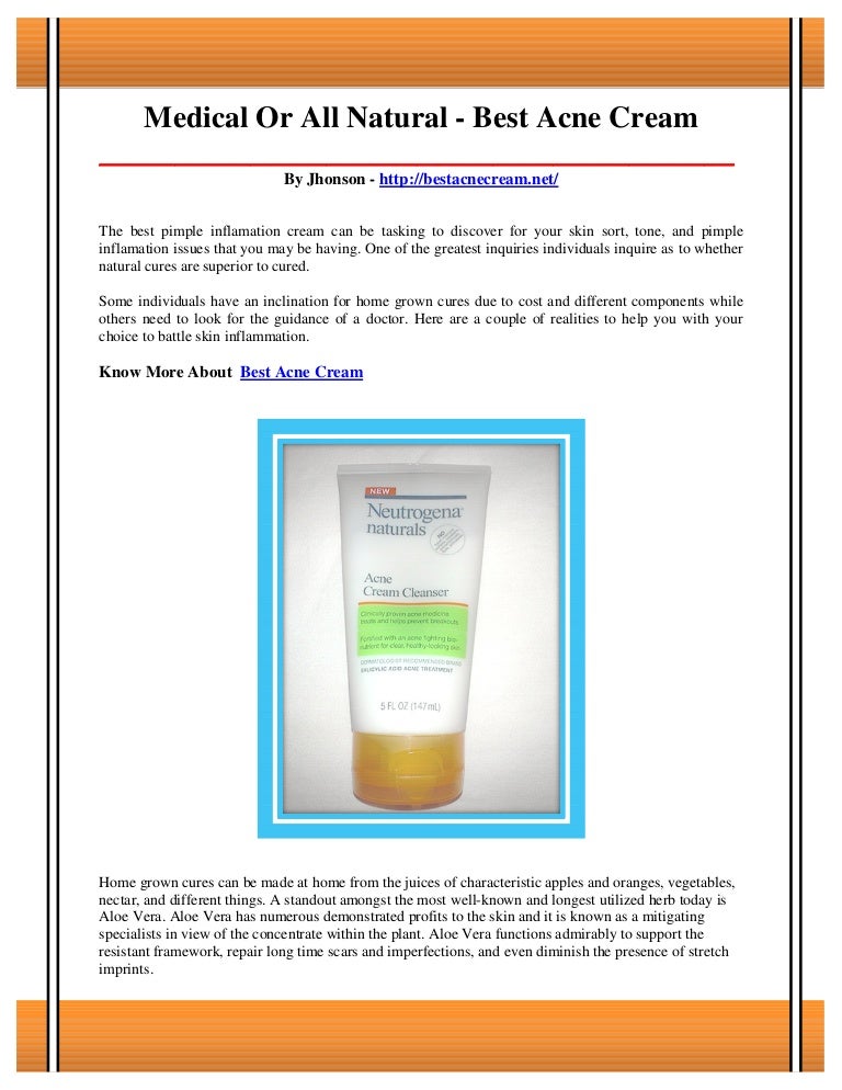 Best acne cream