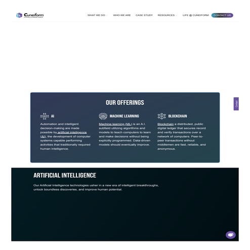 Best AI, ML, & Blockchain development service company USA - Cuneiform