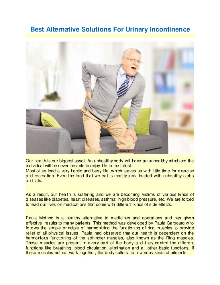 Best Alternative Solutions For Urinary Incontinence