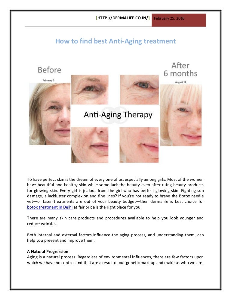 best anti aging treatment for face