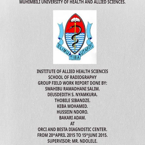 BESTA&ORCI GROUP.Radiology Department pptx