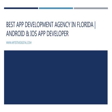 Best App Development Agency in Florida | Android & iOS App Developer 