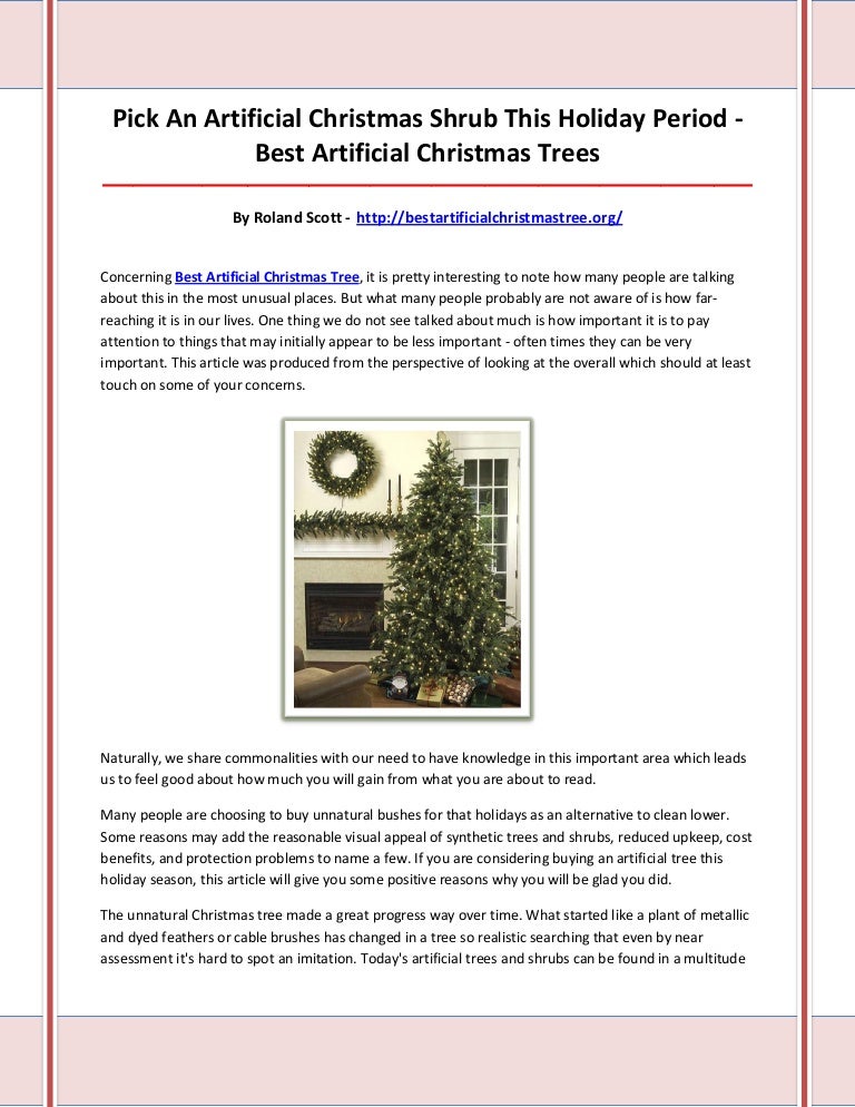 Best artificial christmas trees