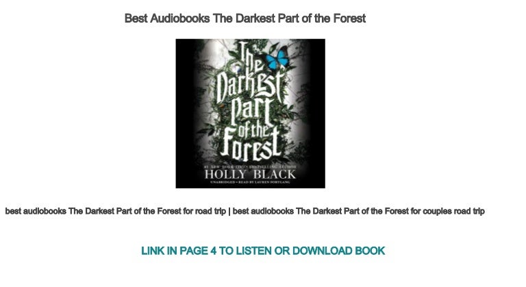 the darkest part of the forest series order the darkest part of the forest series order