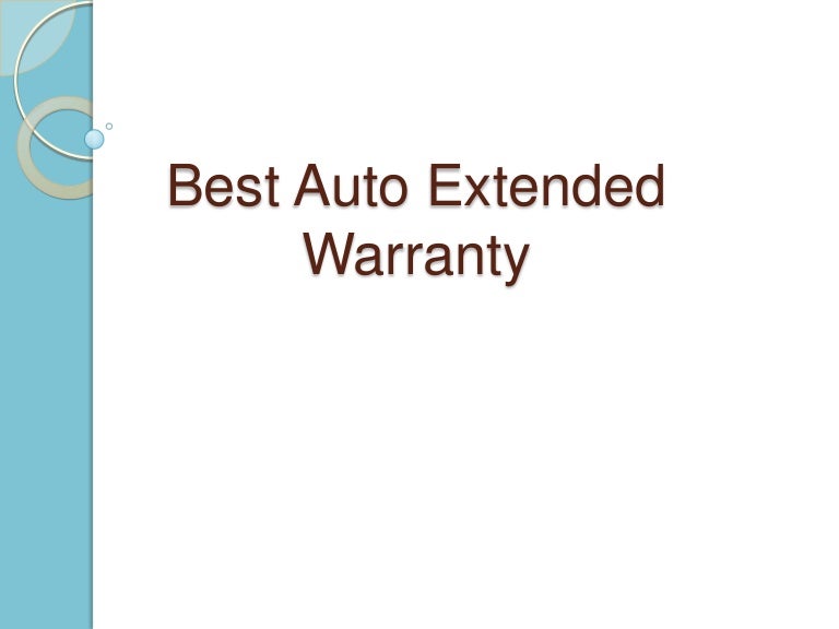 Best Auto Extended Warranty