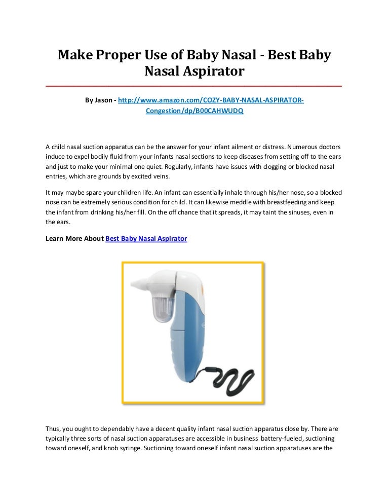 best infant nasal aspirator
